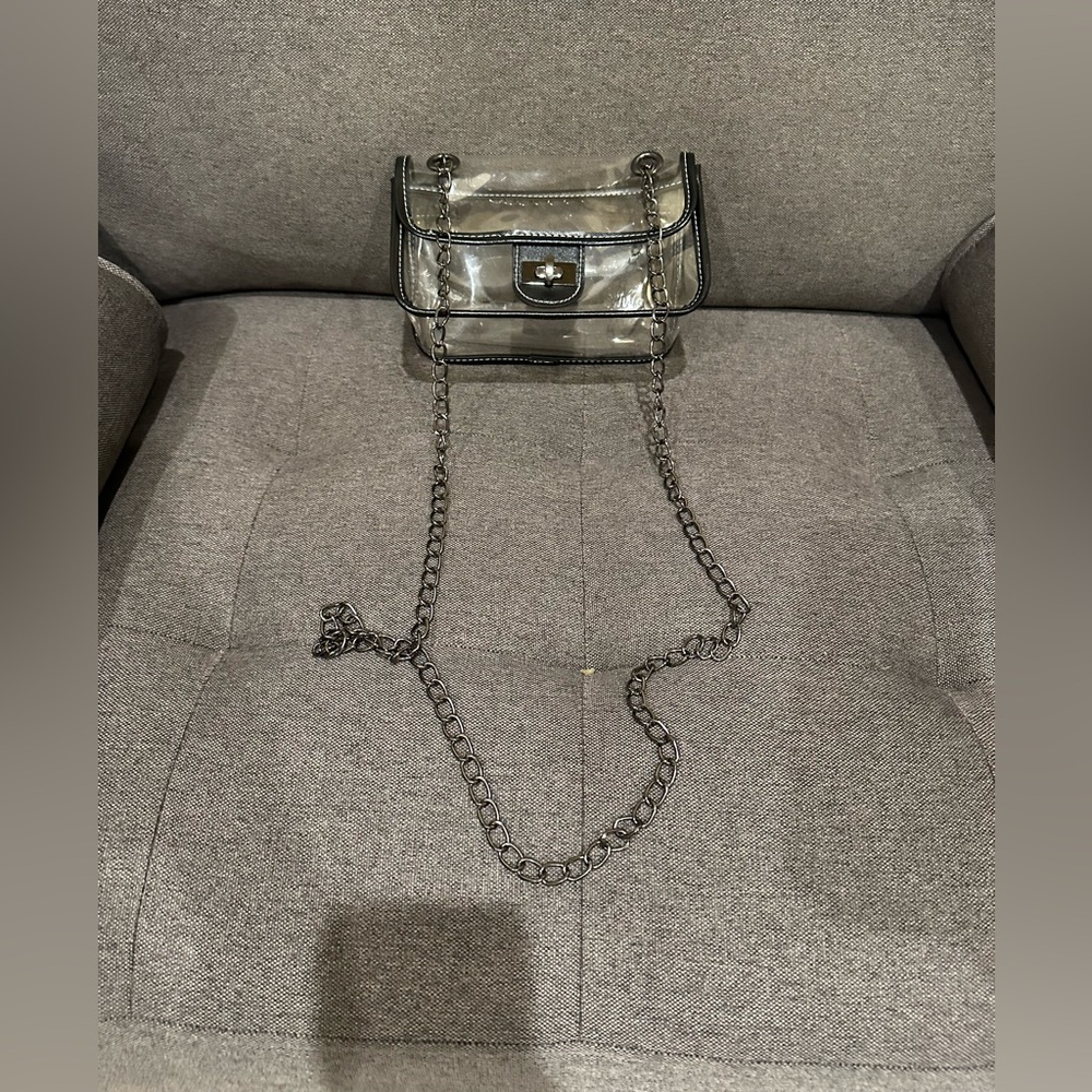 Transparent Chain Shoulder Bag